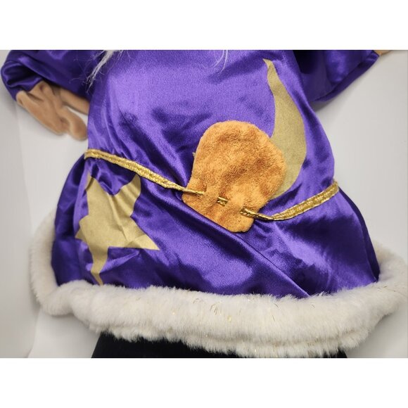 Folkmanis Plush X-LARGE Wizard Hand Puppet 32” Full Body Purple Robe - Picture 4 of 8